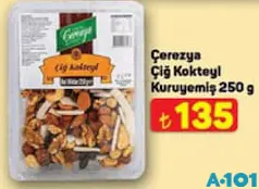 ÇEREZYA ÇİĞ KOKTEYL KURUYEMİŞ 250 G